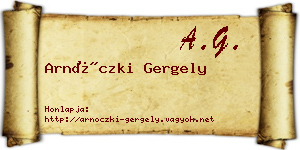 Arnóczki Gergely névjegykártya